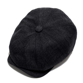 Superora Men's Flat Cap Herringbone Tweed Newsboy Cap Herringbone, navy