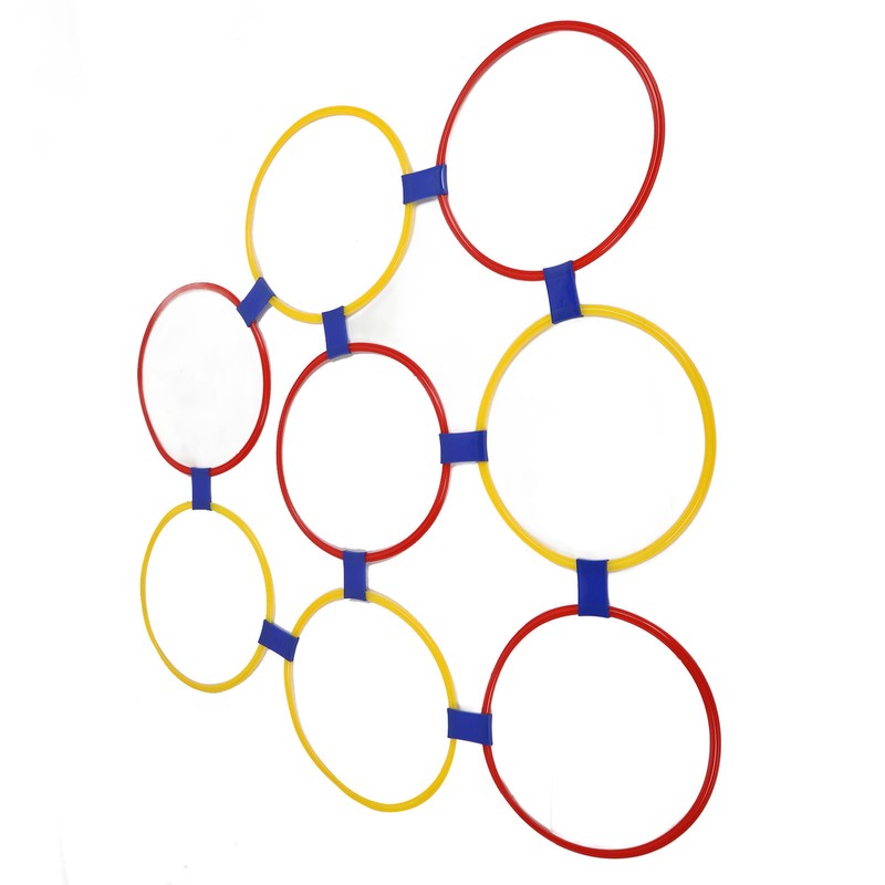 10PCS Kids Exercise Hoops Jumping Hopscotch Game Rings for Sensory
