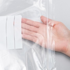 Japax WGC-4 Zippered Plastic Bags, Clear, Width 2.8 x Height 3.9 inches (7 x 10 cm), Thickness 0.040 mm, Writable Type, Perfect for Storage and Organization, Pack of 200