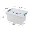 Yuright 8 Pack 14 Quart Plastic Organization Boxes, Clear Lidded