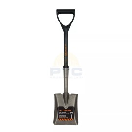 Truper TR-BYFC Square cash shovel, "D" handle with fiberglass handle