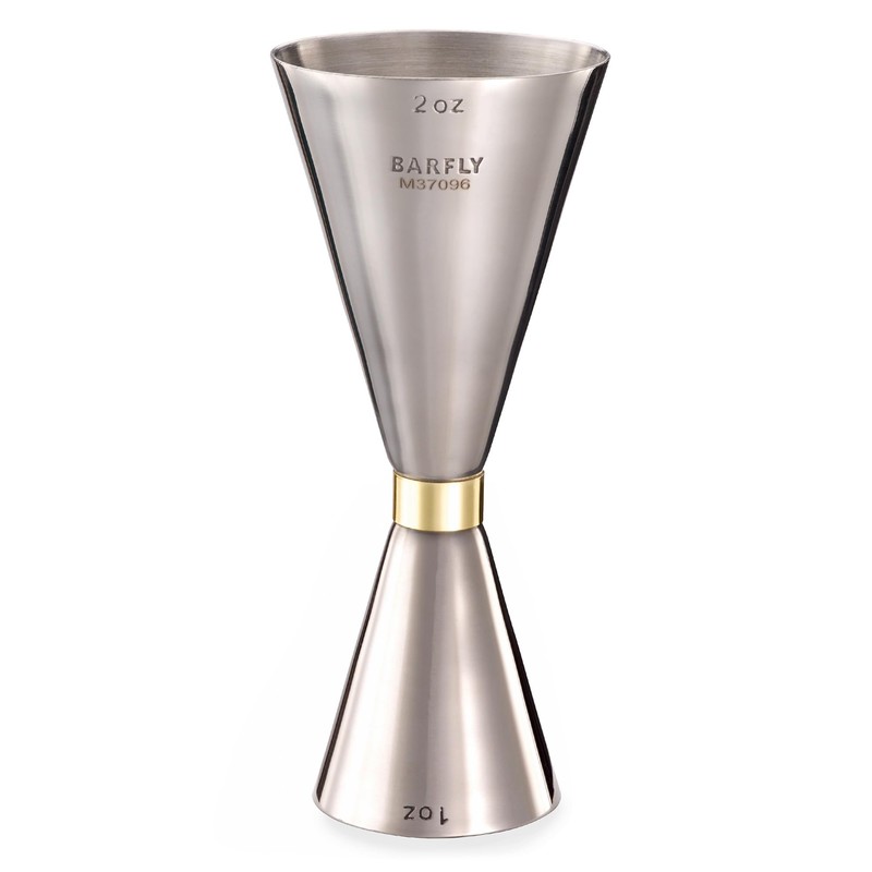 Barfly Cocktail Measuring Jigger, 1 oz x 2 oz, Banded