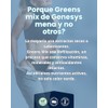 Génesis Mena Greens Mix Sabor Arándano Natural Superalimentos con Probióticos,
