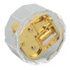 Music Box Polygon Shape Transparent Golden Relaxing Acrylic Metal Clear