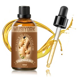 wusiyork Ginger Essential Oil 100ML - 100% Pure and Natural Therapeutic Grade Oils for Aromatherapy Diffuser - 3.4 Fl Oz/Ginger