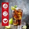 8-Pack Reusable Stainless Steel Straws, 304 Food Grade Metal Drinking