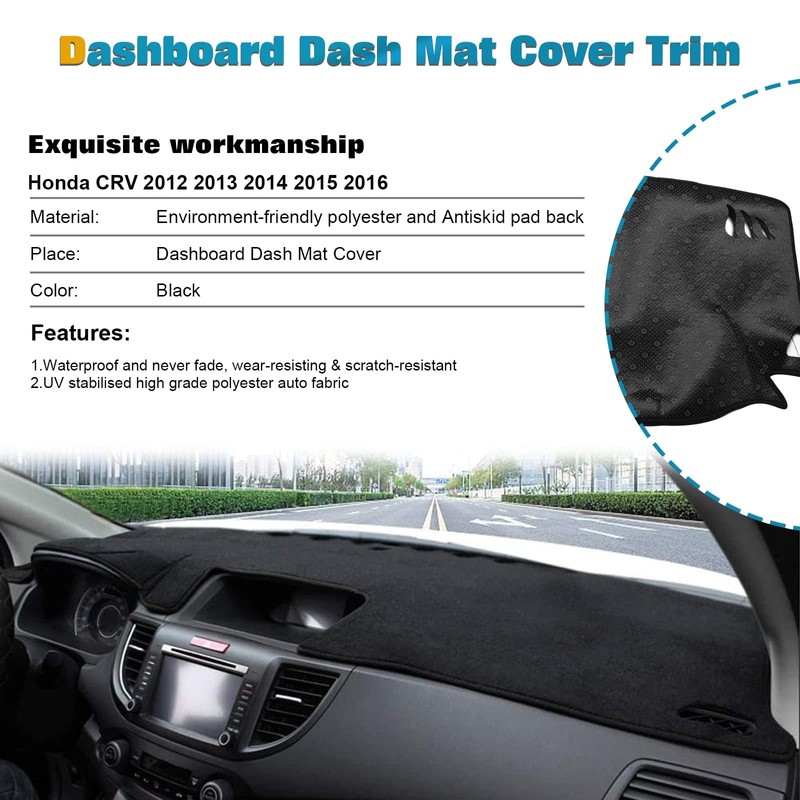 Xotic Tech Center Console Dashboard Mat Pre-Cut Non-Slip Sunshield Sun