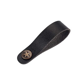 Artibetter Leather Guitar Neck Strap Button Star Guitar Headplate Strap for Guitar Ukulele Electric Acoustic Guitar Bass (Black), black