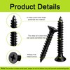 Wood Screws Assortment Kit, 500Pcs Phillips Drive Assorted Screws, Black