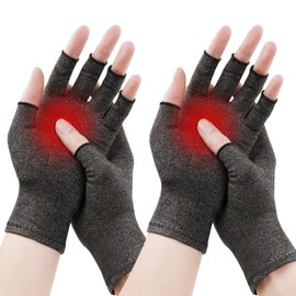 Premuly 2Pairs Arthritis Gloves for Women and Men, Compression Gloves to Alleviate Hand Pain Swelling for Carpal Tunnel, Hand Pain, RSI, Driving, Typing (M)