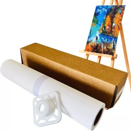 4U Media&Displays Art Supply Painting Canvas Roll 39⅓"x18' Polyester Canvas Roll Triple Primed
