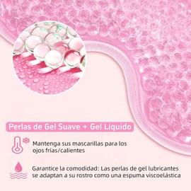 Antifaz Gel para Ojos y Mascara Hielo Facial para Hinchados/Ojeras/Migraña Kits de Mascara Gel Frio Cara con Respaldo de Felpa Suave, Antifaz para Dormir Fria y Caliente, Alivio del Estrés