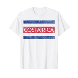 COSTA RICA FLAG COLORS BANNER ATHLETIC JERSEY STYLE T-Shirt