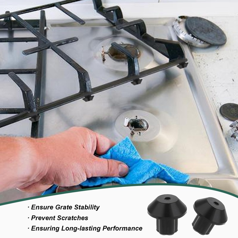 32 Pcs WB2K101 WB02T10461 Stove Grate Rubber Feet Replacement, Compatible