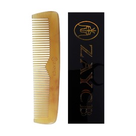 ZAYCB ZAYCB Buffalo Horn Fine Tooth Comb - Anti-Static Hair Comb - Hair Styling Detangling Comb for All Hair Types (Men, Women, Kids)