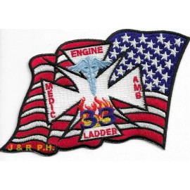 *NEW*  Houston Engine-33 / Ladder-33 / Amb-33, TX (4" x " size) fire patch