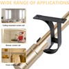 Aluminum Alloy Curtain Rod Bracket, Holder - Mounted on the