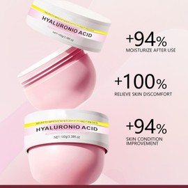 Grospe Hyaluronic Acid Moisturizer, Hyaluronic Acid Advanced Firming Face Cream, Skin Tightening Cream For Body - Day and Night Facial Skin and Body Care Anti-Aging Anti- Wrinkle Cream,3.38 Fl oz