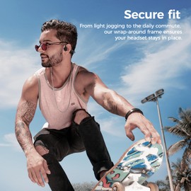 Ogogrs Bone Conduction Headphones, Open-Ear Sports Headphones with Mic, Type-C Quick Charging Long Battery Life, Upgrade Waterproof Earphones for Running, Cycling, Gym, Workout, Gift1