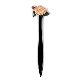 LX Hand Painted Purple Rose Flower Letter Opener