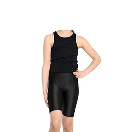 P&R DANCEWEAR LTD Children's Nylon Cycling Shorts - Comfortable Kids Cycling Shorts for Active Play, School and Sports Activities Black 11-12 Years
