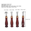 4pcs Leather Edgers Sharp Professional Trimming Working Kit with Wooden