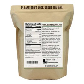Anthony Cacao Orgánico Granos Descortezados De Cacao, 2 Lb,