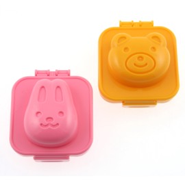 Kotobuki Plastic Egg Mold, Rabbit and Bear