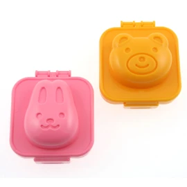 Kotobuki Plastic Egg Mold, Rabbit and Bear
