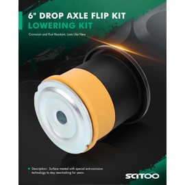 SCITOO Body Mount 6" Drop Axle Flip Kit Lowering Kit Compatible With 2005-2007 F-250 F-350 F-450 F-550 Super Duty 2C3Z1000154KA, 5C3Z1000155B 924-329