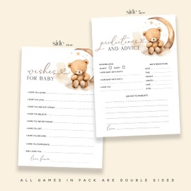 The Little Party Company Baby Shower Teddy Bear Theme Game Bundle- 6 Games Included