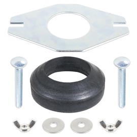 SPARES2GO Universal Toilet Cistern Close Coupling Fixing Kit Flat Metal Plate Tank Pan Bowl Connector Set (2")