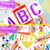 2 Inch Letter Stencils Kit - 42 Pcs Reusable Plastic