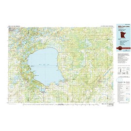 YellowMaps Mille Lacs Lake MN topo map, 1:100000 Scale, 30 X 60 Minute, Historical, 1985, Updated 1991, 24.32 x 38 in - Paper