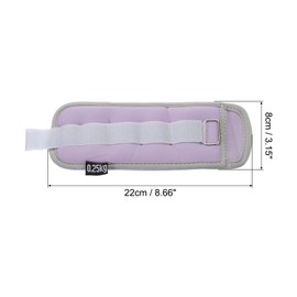 PATIKIL Ankle Weights Wrist Weight Adjustable Leg Weight Set 1 lb for Women Men Aerobics Gym Yoga Walking Running Purple