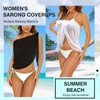 MooonGem 2pcs Beach Cover Up for Women, Chiffon Sarong Swimsuit