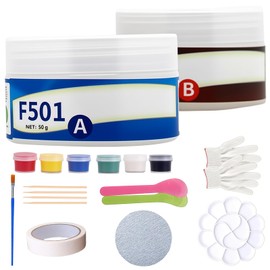 Krbnk Fiberglass Boat Repair Kit, Gel Coat & Marine Grade Fiberglass Repair Kit for Boats, Kayaks, Jet Skis - Color Matching Epoxy Filler for Holes, Cracks, Chips - UV Resistant, Waterproof