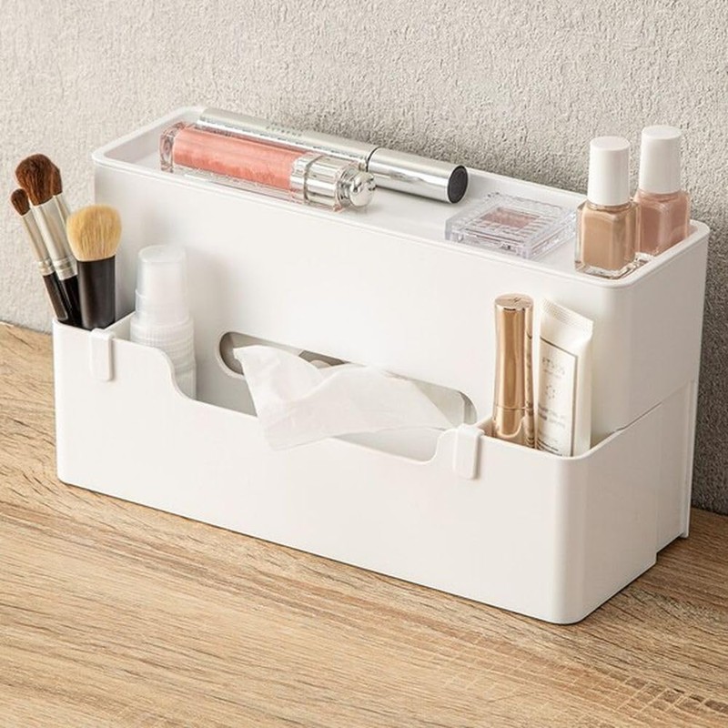 Nitori 8131431 Multi-functional Tissue Case, White