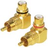 KAUMO RCA Plug Right Angle 90 Degree 90° Copper/Gold Plated