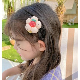 YC-GREHUN children's bow hair clips little girl hair clips baby girl hair accessories cute bow girls hair accessories fabric headwear（pink）