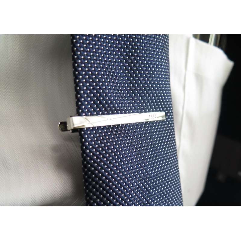 DAKS Nuance Pattern Tie Bar Tie Clip, Brass, No