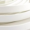esnado Leather Cord Flat 10 mm x 2 mm White