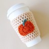 Pumpkin Coffee Cozy Sleeve, Reusable Fall To Go Cup Cover,