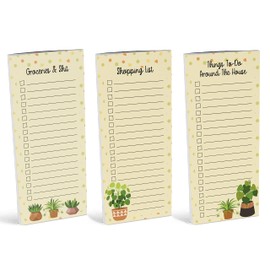 Inkdotpot Pack of 3 Magnetic Fridge To,Do List Notepads- Magnetic Memo Pads For Refrigerator- (50 Sheets Each)