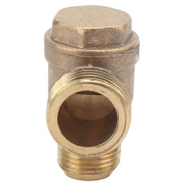Elbow Fitting for Air Compressor, 90 Degree Male Threaded Forged Brass 2-Way Check Valve G 1/2" x G 3/8" Pipe Fitting