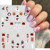6 Sheets Christmas Nail Stickers for Nail Art Santa Claus