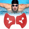 1 Pair Hand Paddles for Swim PP Silicone Adjustable Hand