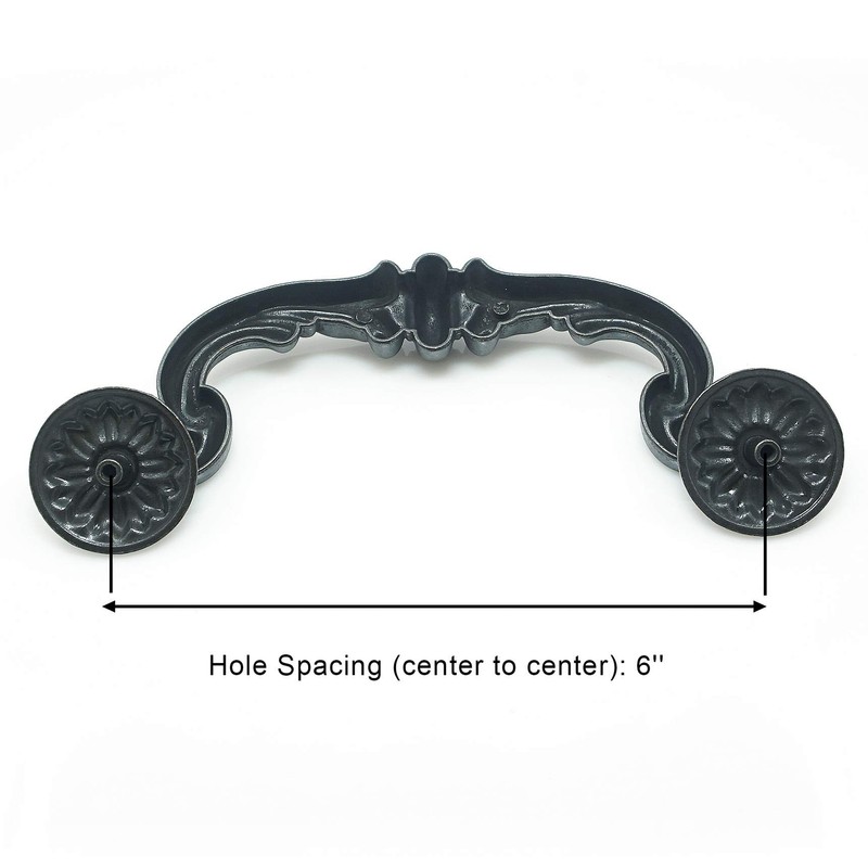 LBFEEL 6" Vintage Drop Bail Dresser Drawer Handle Rustic Antique