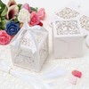 ponatia 25Pcs/Lot 4 x 4 inches Laser Cut Pearl Paper