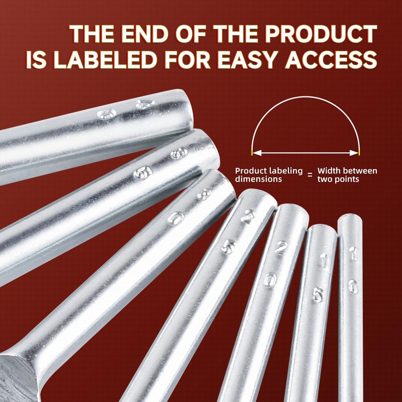 Leather Craft Tools - Juego de punzones de medio redondo,